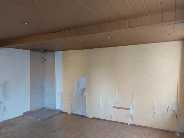 Wohnzimmer mit Kaminecke in der Doppelhaushälfte Schwedengasse 3